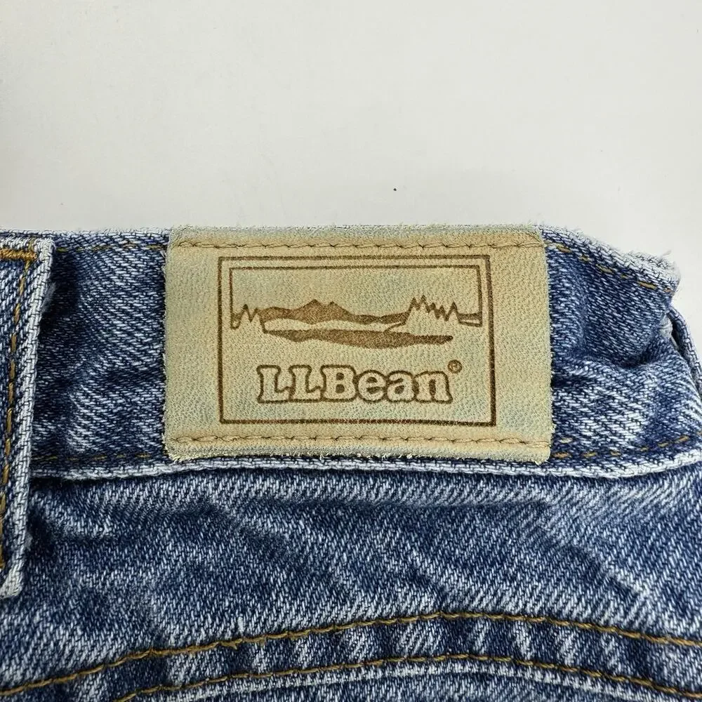 Vtg LL Bean Flannel Lined Jeans 38x30 Blue Denim‎ Winter Work Outdoor Cabin Warm